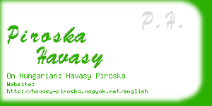piroska havasy business card